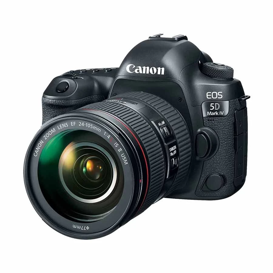 . Canon EOS 5D Mark IV Digital SLR Camera with EF 24-105mm IS II USM Lens (No Warranty)