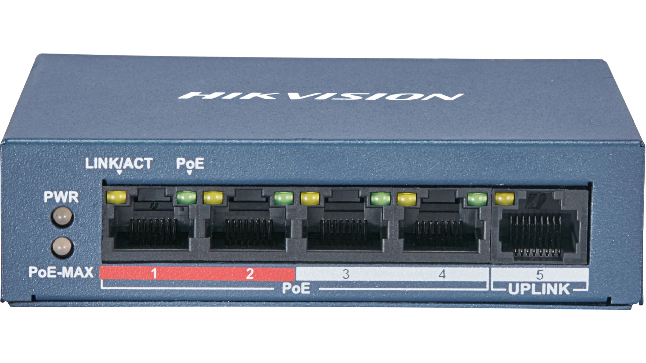 Hikvision DS-3E0105P-EM(B) 5 Port Unmanaged PoE Switch