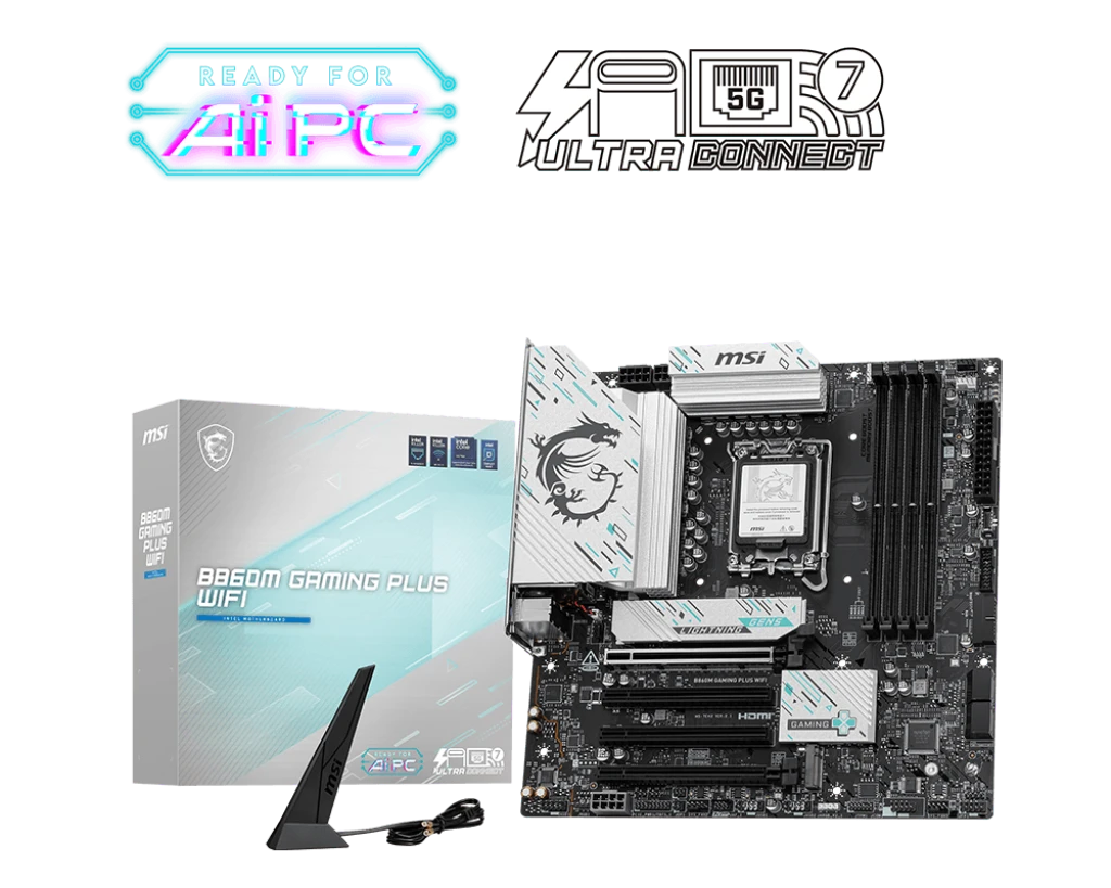 MSI B860M GAMING PLUS (Wi-Fi 7) DDR5 Intel Motherboard