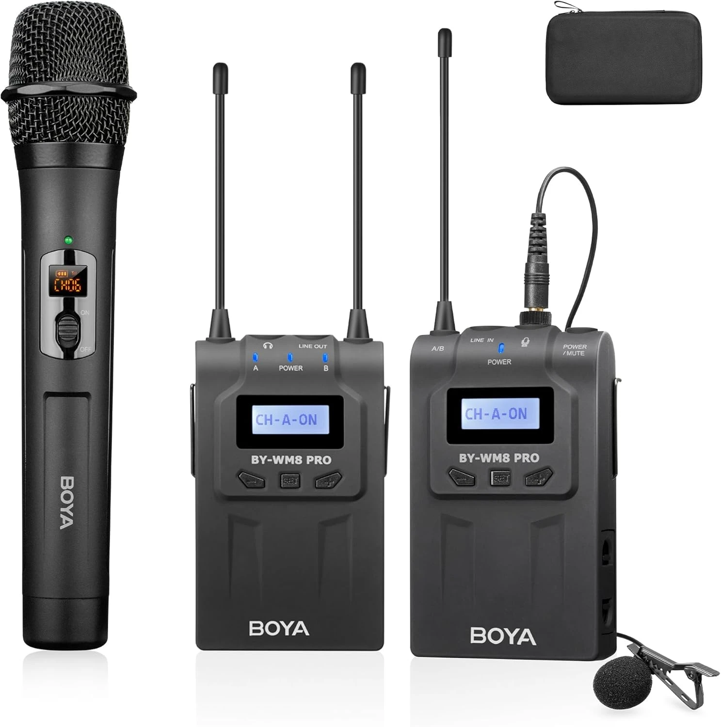 Boya BY-WM8 Pro-K4 UHF Dual-Channel Wireless Microphone System