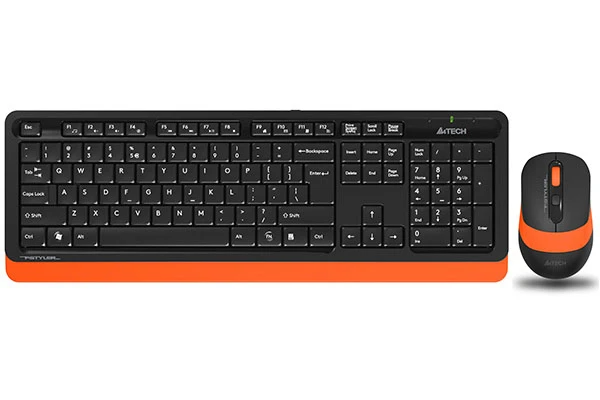 A4TECH FG1010 Black-Orange Wireless Keyboard & Mouse Combo with Bangla