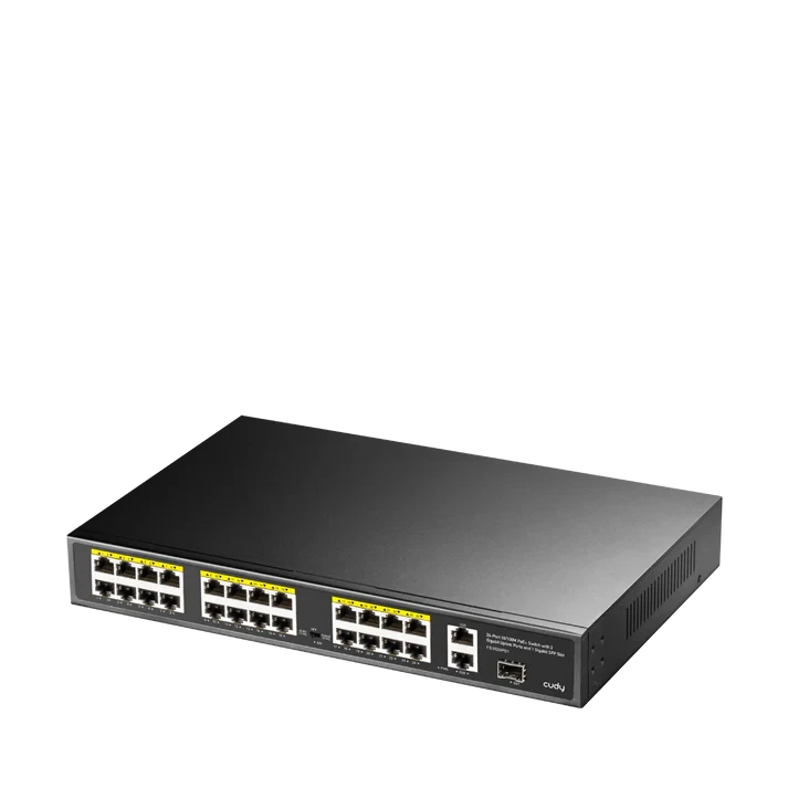 Cudy FS1026PS1 24 Port 10/100Mbps PoE+ Unmanaged Switch with 2 Gigabit Uplink Ports +1-SFP-Port