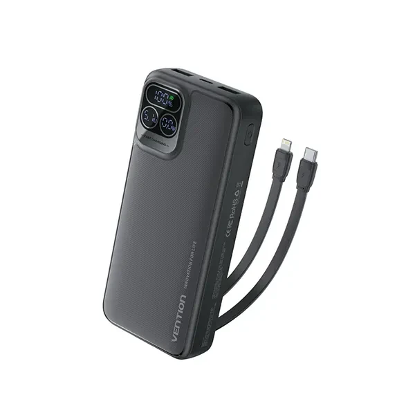 Vention I13BB-V2 22.5W LED Digital Display 10000mAh Power Bank (Black)