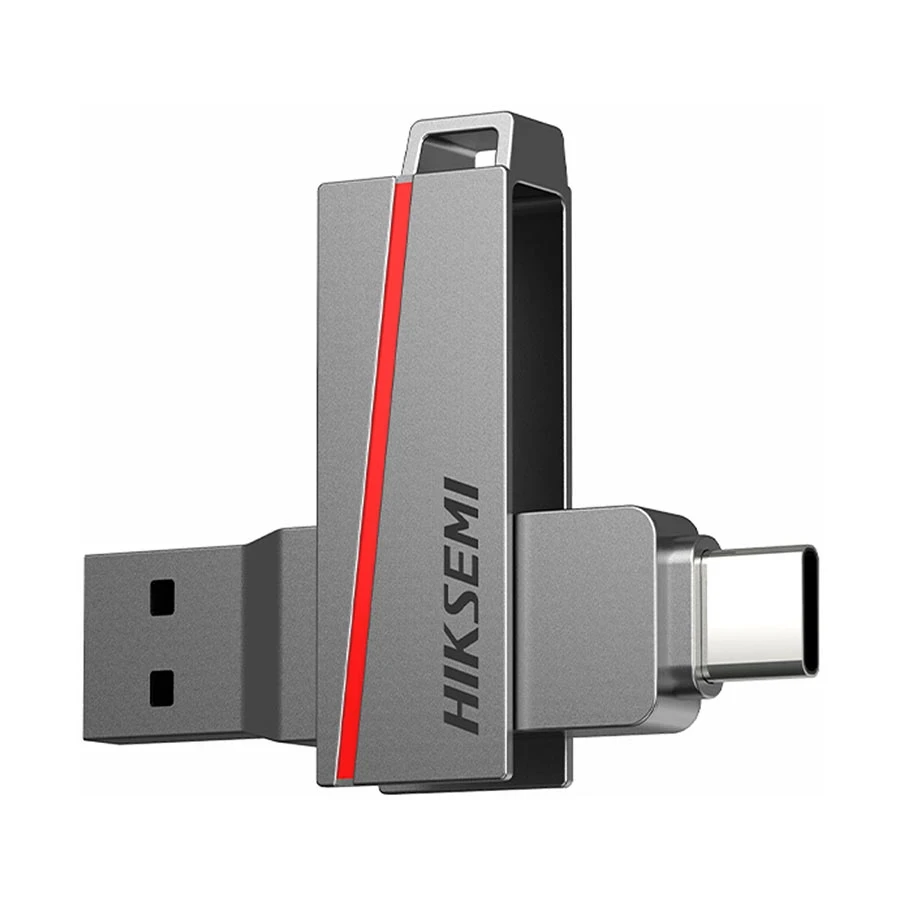 Hiksemi Dual Slim HS-USB-E307C 32GB USB 3.2 & Type-C Grey Pen Drive #HS-USB-E307C-32G-U3