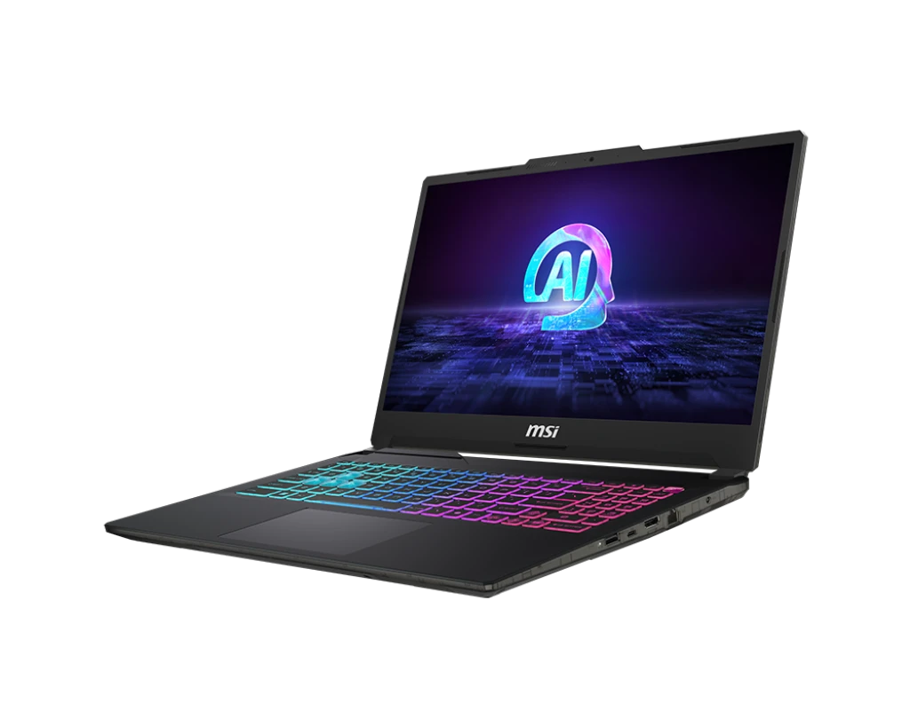 MSI Cyborg 15 AI A1VEK Intel Core Ultra 7 155H1 6GB RAM, 512GB SSD 15.6 Inch FHD Display Translucent Black Gaming Laptop with MSI Essential Backpack