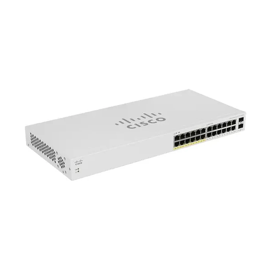 Cisco CBS110-24PP 26 Port (24-port 101001000 PoE & 2-port 101001000 SFP combo) Unmanaged Switch #CBS110-24PP-EU