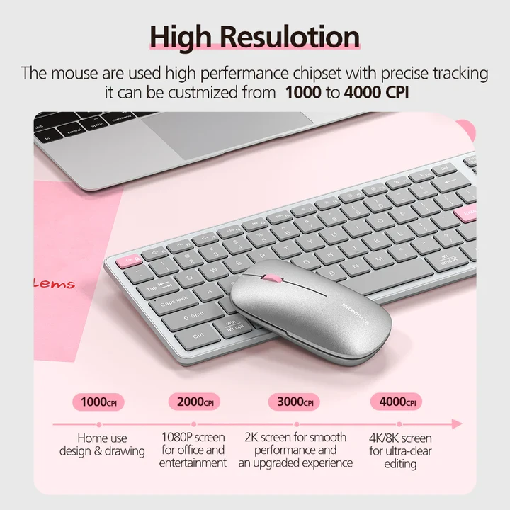 Micropack K-310W (Dual Mode) Grey Slim Keyboard