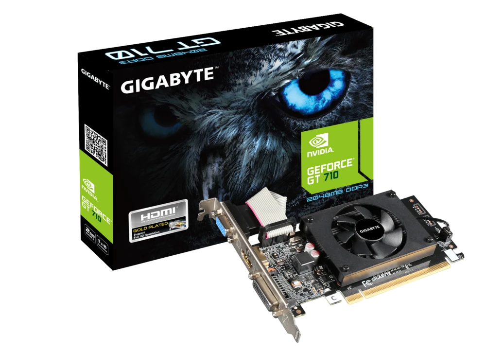 Gigabyte NVIDIA GeForce GT 710 2GB GDDR3 Graphics Card