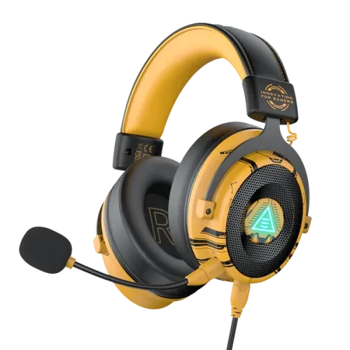 EKSA E900 Pro Yellow Wired Over-Ear Gaming Headphone
