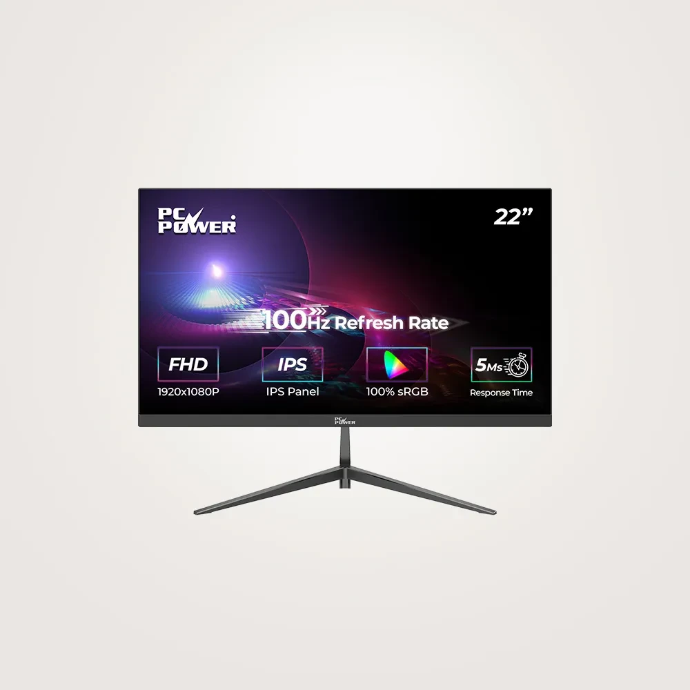 PC Power PCGM-King22 21.45 Inch FHD Display HDMI VGA Black Gaming Monitor