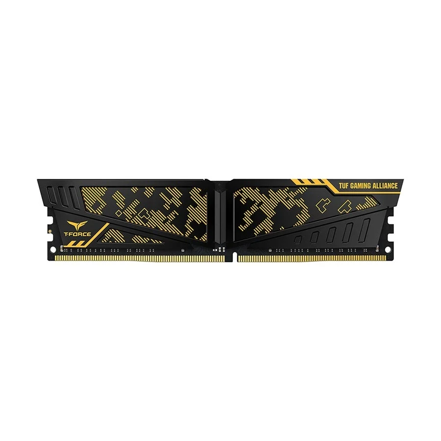 Team Vulcan TUF Gaming Alliance 8GB DDR4 3200MHz Yellow Gaming Desktop RAM #TLTYD48G3200HC16F01