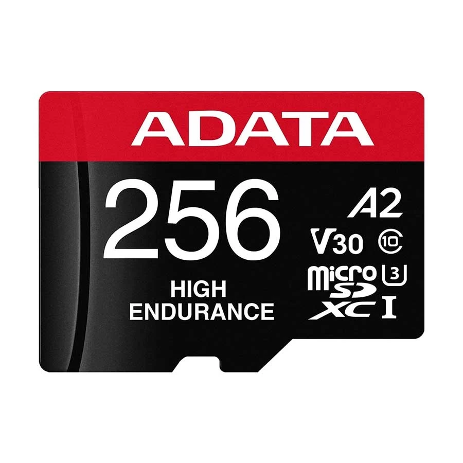 Adata High Endurance 256GB MicroSDXCSDHC UHS-I Class 10 V30 A2 Memory Card with Adapter #AUSDX256GUI3V30SHA2-RA1