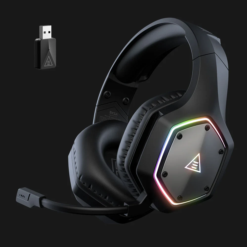EKSA E1000 WT RGB Black True Wireless Over-Ear Gaming Headphone