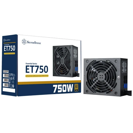 SilverStone ET550-HG Essential 550W Semi Modular 80 Plus Gold Certified Power Supply #SST-ET550-HG V1.2