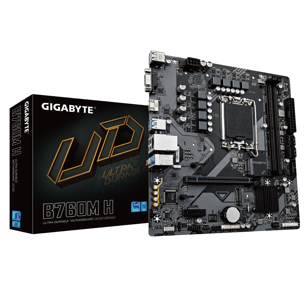 Gigabyte B760M H Intel LGA 1700 12th, 13th & 14th Gen Micro ATX Motherboard