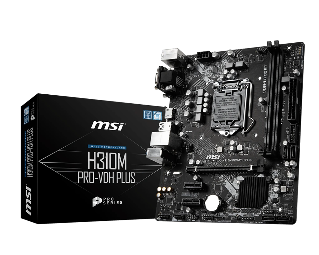 MSI H310M PRO-VDH Plus Intel LGA 1151, 8th & 9th Gen m-ATX Motherboard