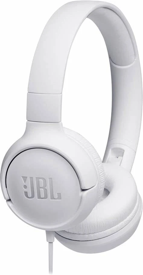 JBL TUNE 500 White Wired Over-Ear Headphone #JBLT500WHTAM