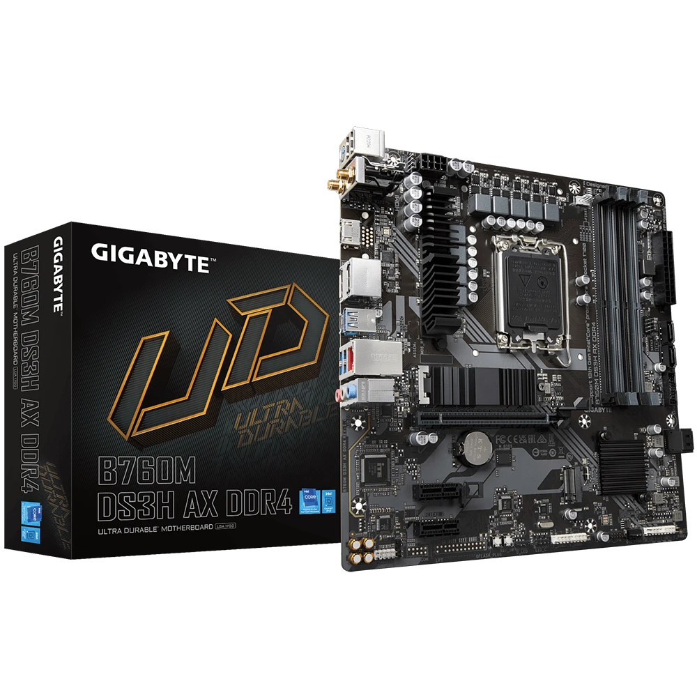 Gigabyte B760M DS3H AX (Wi-Fi 6E) DDR4 Intel Motherboard