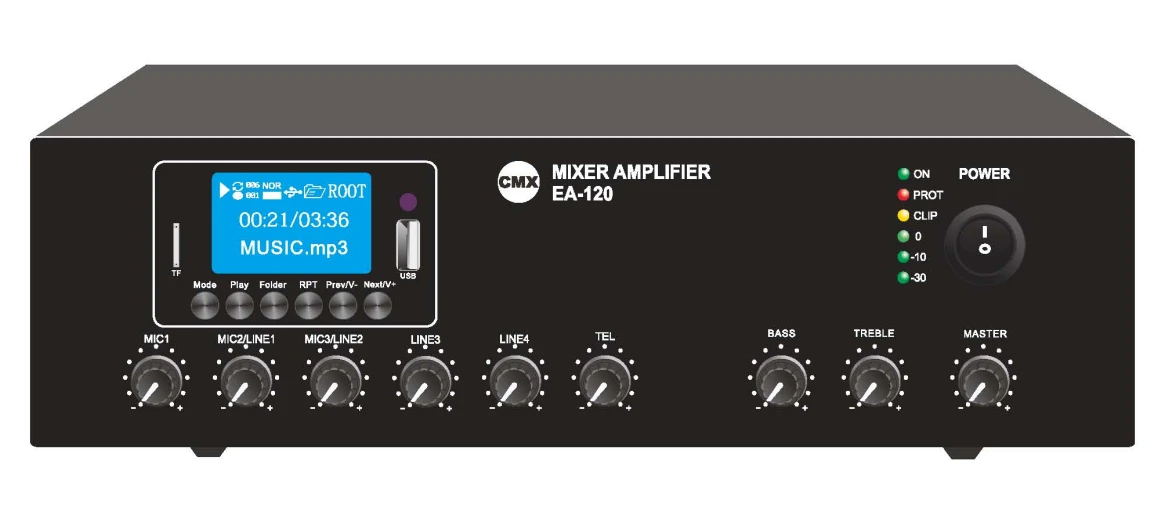 CMX EA-120 120W PA Mixer Amplifier