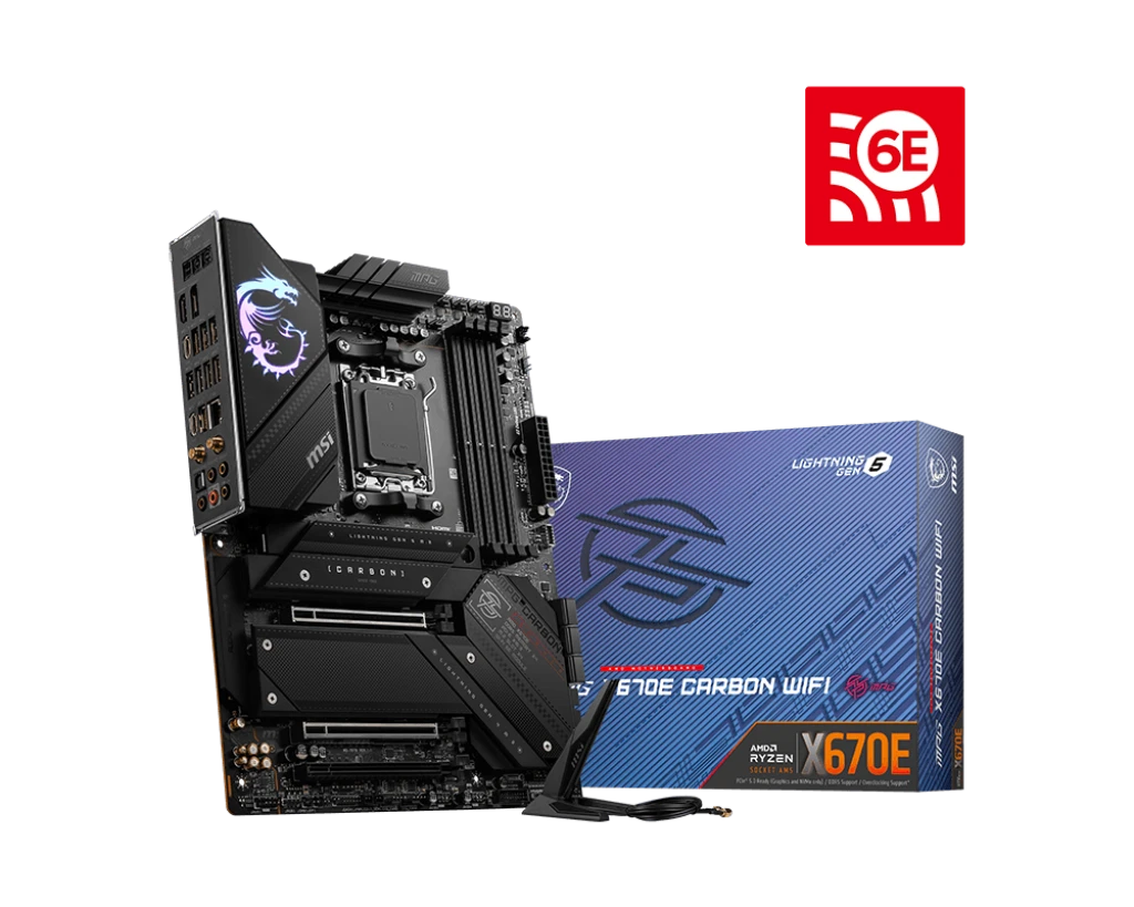 MSI MPG X670E CARBON (Wi-Fi 6E) DDR5 AMD Gaming Motherboard