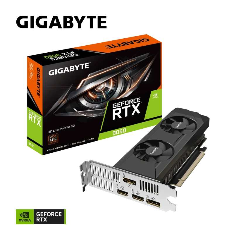 Gigabyte GeForce RTX 3050 OC Low Profile 6G 6GB GDDR6 Graphics Card