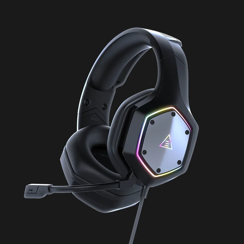EKSA E1000 RGB Grey Wired Over-Ear Gaming Headphone