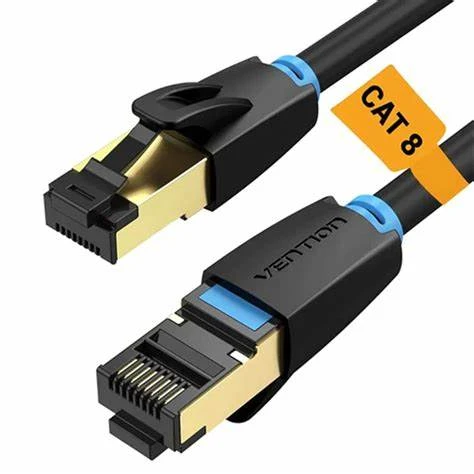 Vention IKABJ Cat-8, 5 Meter, Black Network Cable # IKABJ, SFTP Patch Cord
