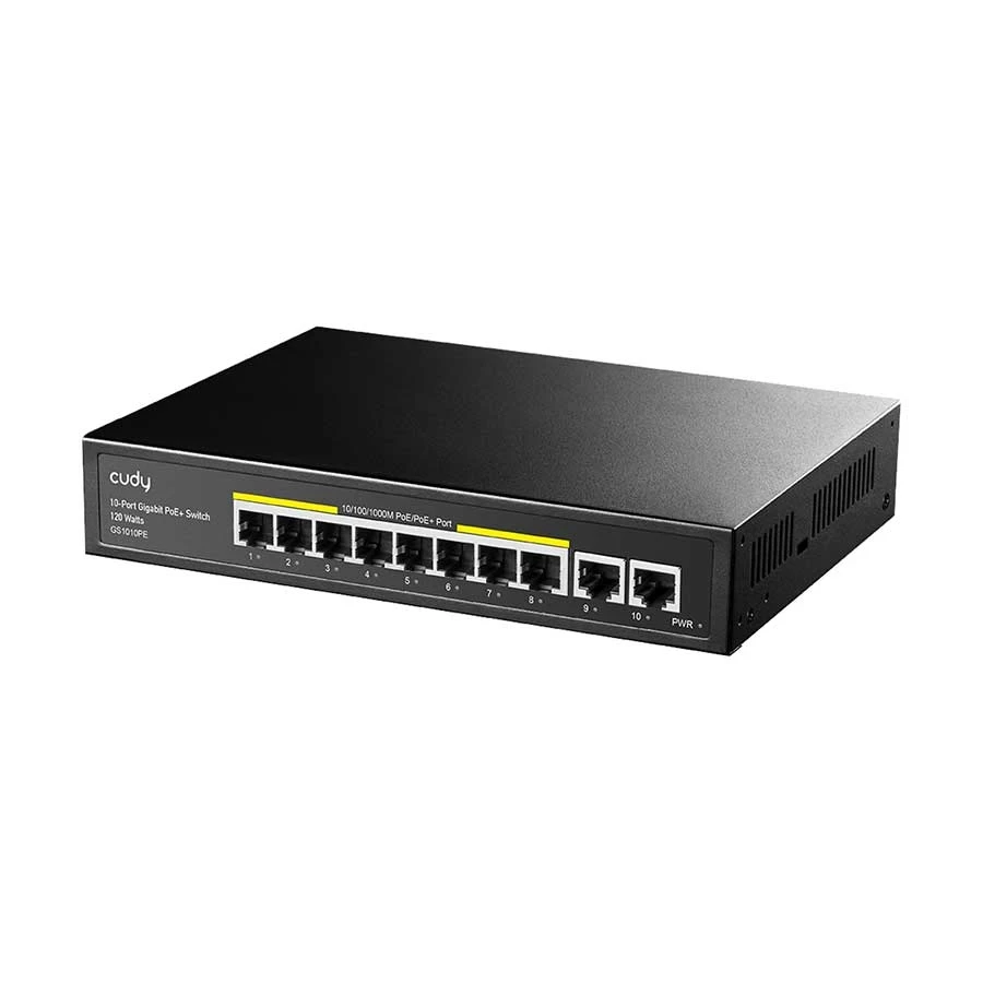 Cudy GS1010PE 8 Port Gigabit Unmanaged PoE+ Switch with 2 Gigabit Uplink Ports