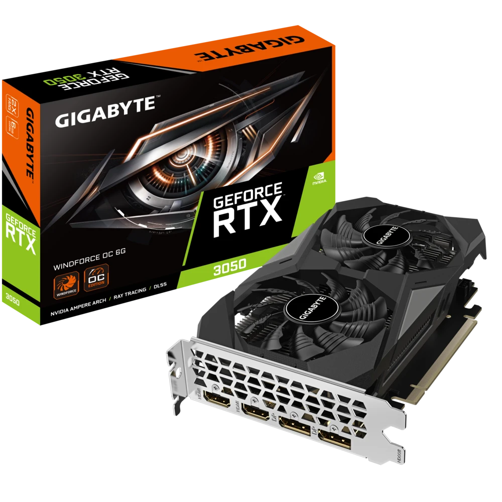 Gigabyte GeForce RTX 3050 WINDFORCE OC 6G 6GB GDDR6 Graphics Card