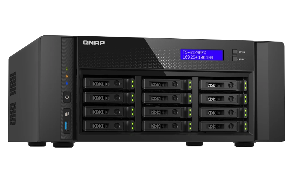 QNAP TS-h1290FX-7232P-64G 64GB RAM Tower NAS Storage (5 Year Warranty)