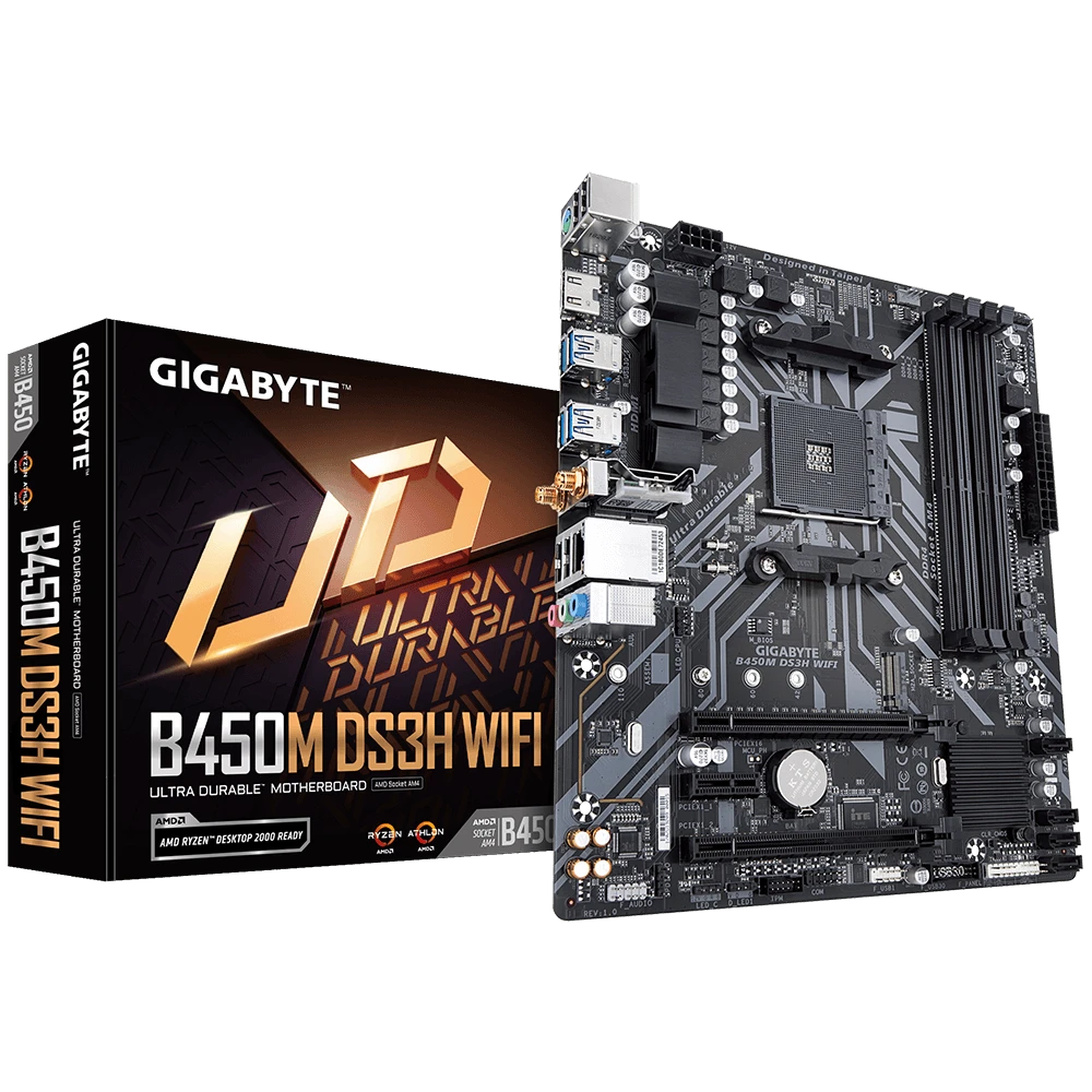 Gigabyte B450M DS3H WIFI AM4 Micro ATX Motherboard