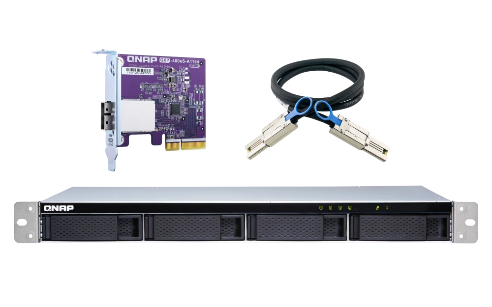 QNAP TL-R400S 4 Bays Mini SAS (SFF-8088) Input & Output / SATA III Expansion Unit for Network Storage (3 Year Warranty)