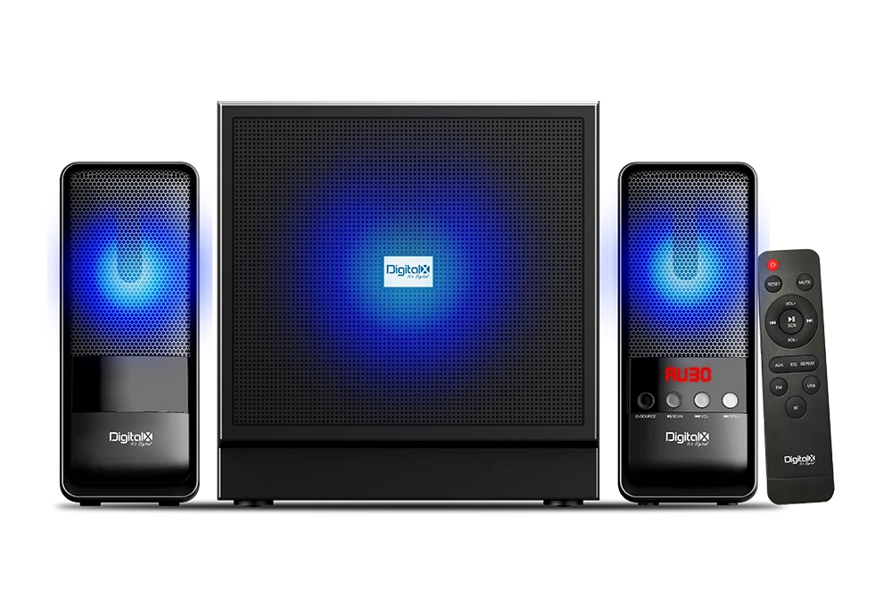 Digital X X-F808BT 2:1 Bluetooth Black Speaker