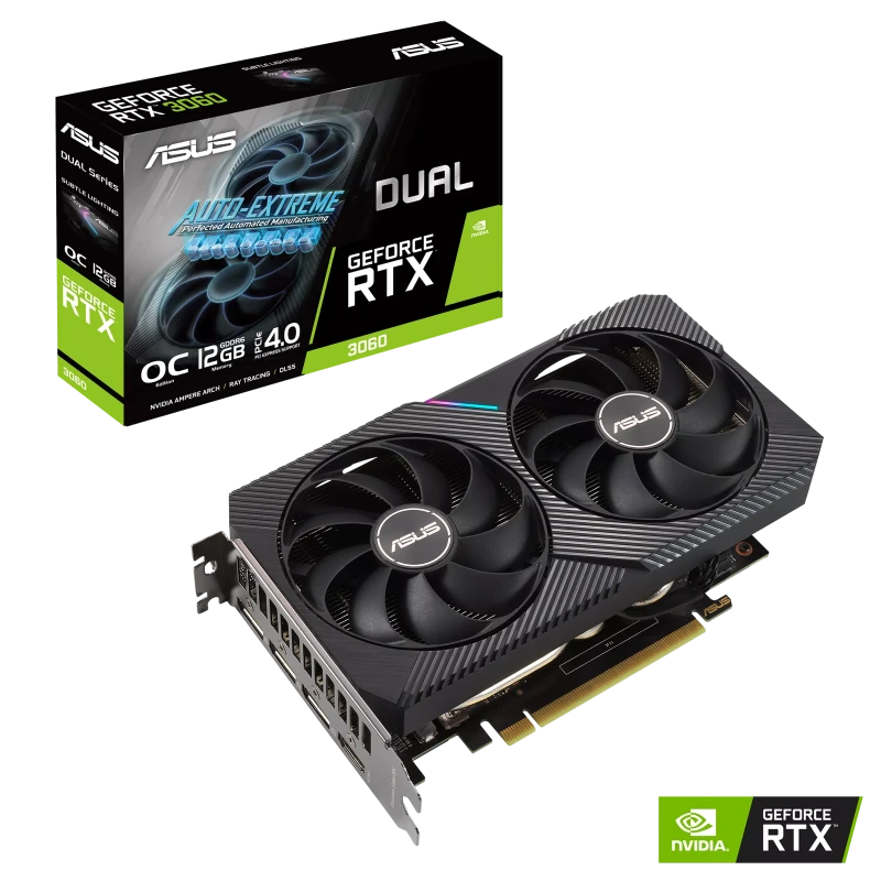Asus NVIDIA GeForce RTX 3060 V2 OC Edition 12GB Graphics Card