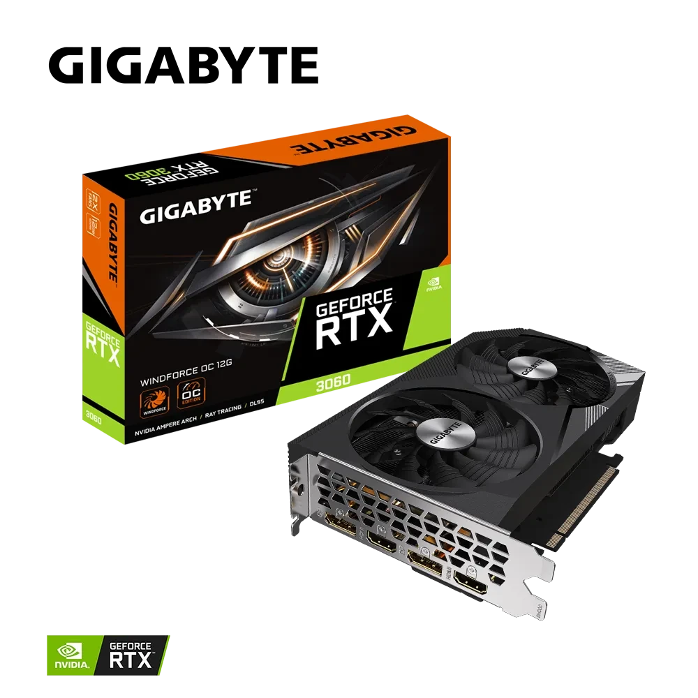 Gigabyte GeForce RTX 3060 WINDFORCE OC 12G 12GB GDDR6 Graphics Card