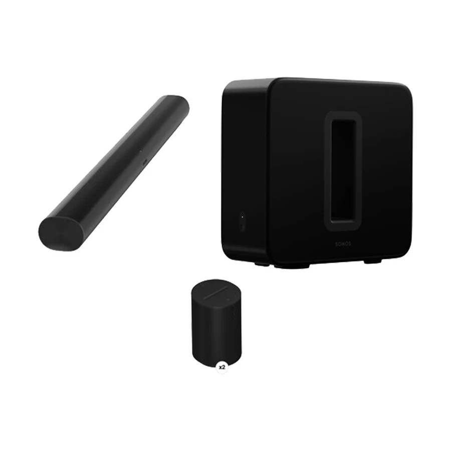 Sonos 5.1.2 Set with Arc, Sub and Era 100 (Pair) Black