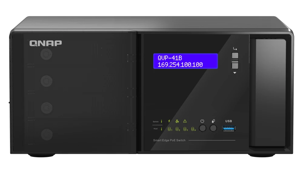 QNAP QVP-41B 4 Bay NVR Tower Server Intel Celeron J4125 Network Storage (2 Year Warranty)