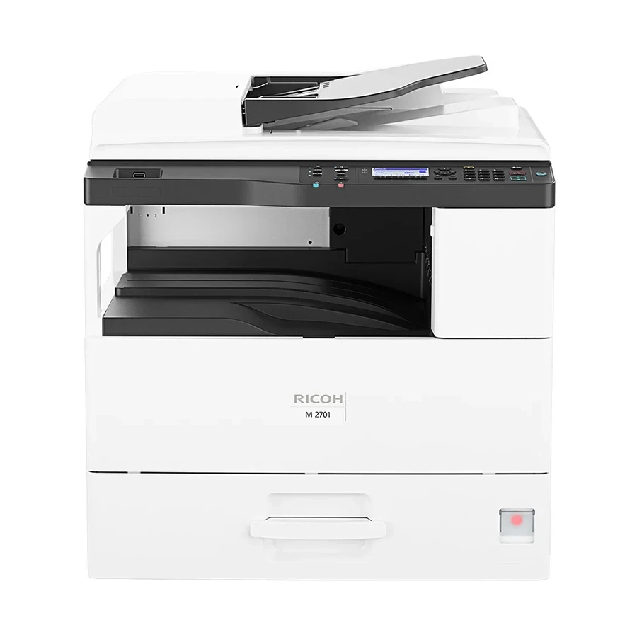 TITLE:  Ricoh M2701 Digital Multifunctional Monochrome Photocopier (Auto Duplex, 27ppm, Lan, ARDF)