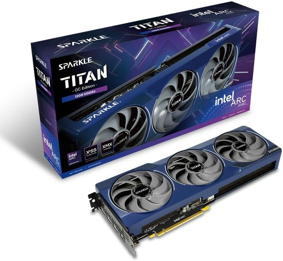 Sparkle Arc B580 TITAN OC Black 12GB GDDR6 Graphics Card