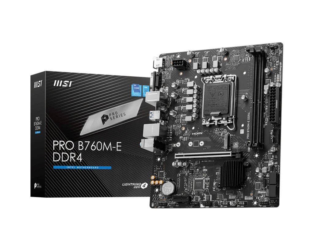 MSI PRO B760M-E DDR4 Intel LGA1700 Socket Motherboard