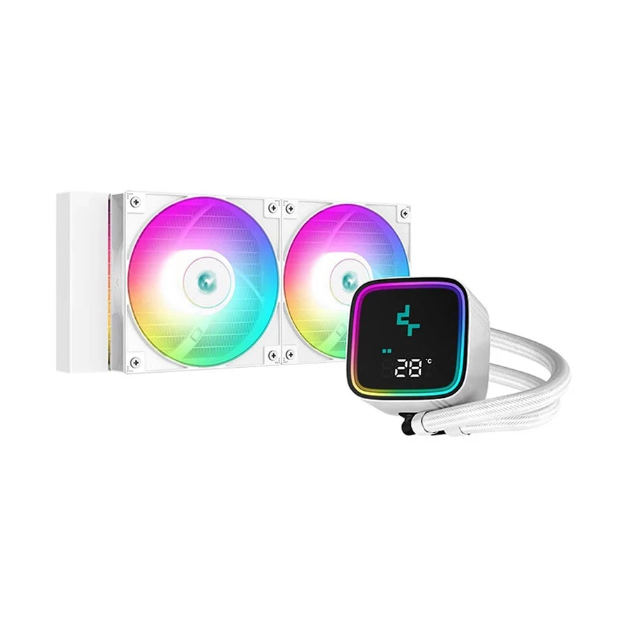 Deepcool LS520 SE WH ARGB 240mm AIO White Liquid CPU Cooler #R-LS520-WHAMMM-G-1