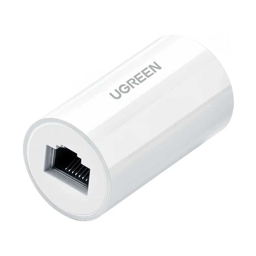 Ugreen NW116 (20391) Anti Thunder White RJ45 (Female to Female) Ethernet Connector #20391