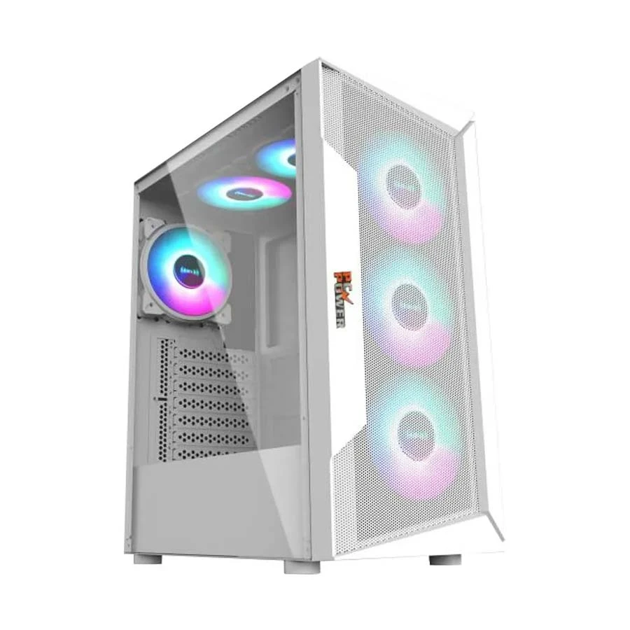 PC Power VOX Mesh Mid Tower White ATX Gaming Desktop Casing #PG-200