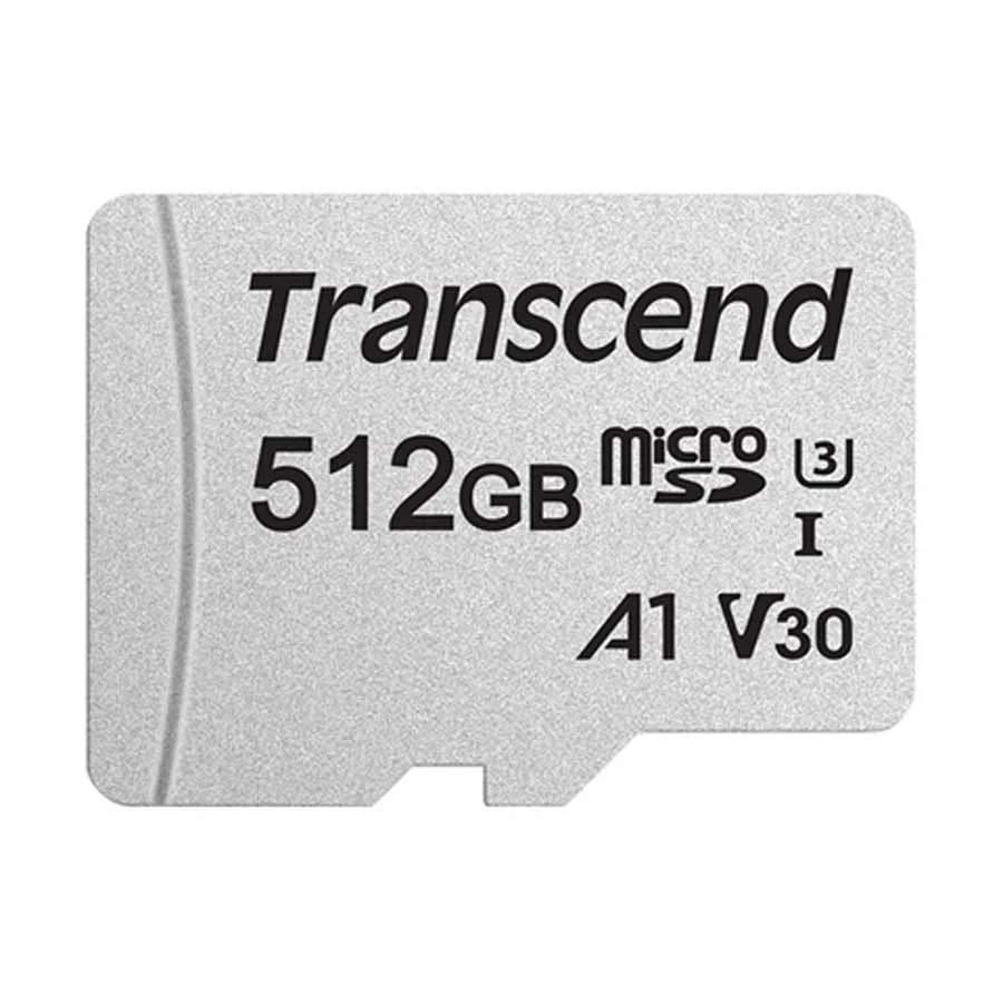 Transcend microSDXC/SDHC 300S 512GB Micro SD UHS-I U3, V30 Memory Card with Adapter # TS512GUSD300S-A