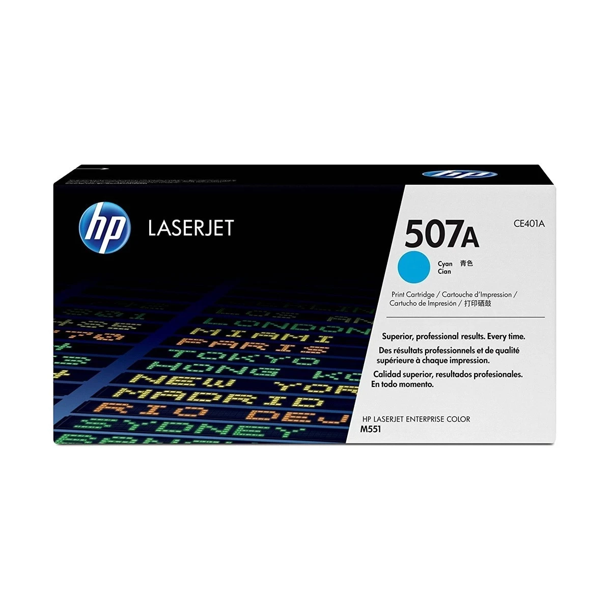 (Bundle with Full Set) HP 507A Cyan Original LaserJet Toner (CE401A)