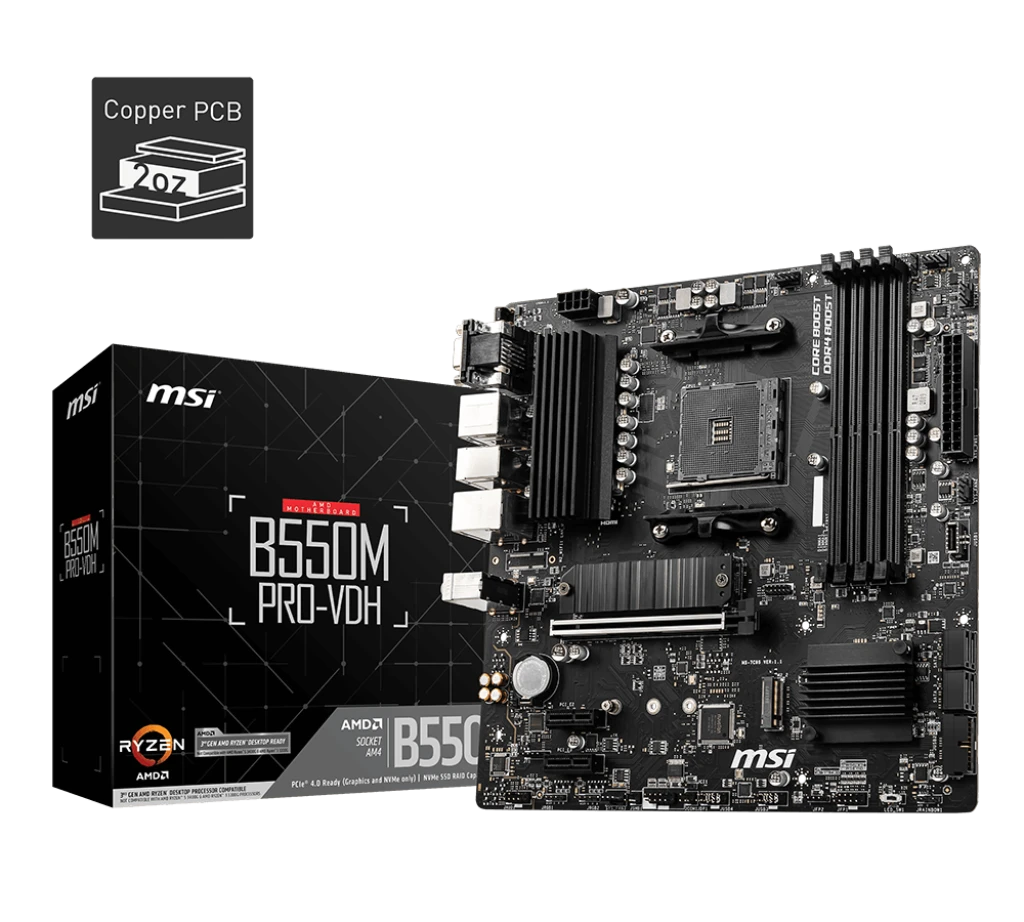 MSI B550M PRO-VDH AMD Motherboard