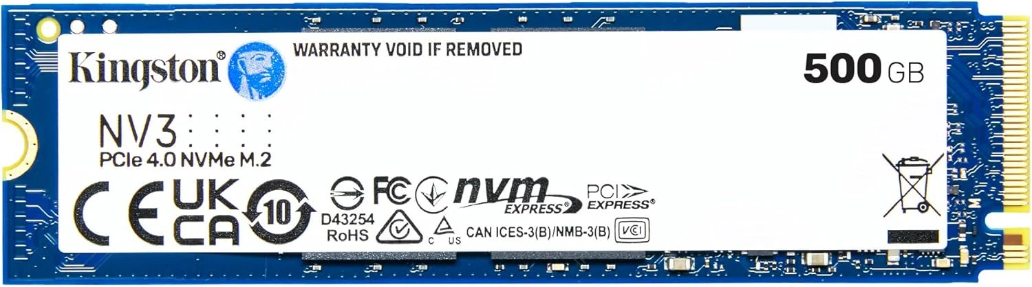 Kingston NV3 500GB M.2 2280 Internal SSD