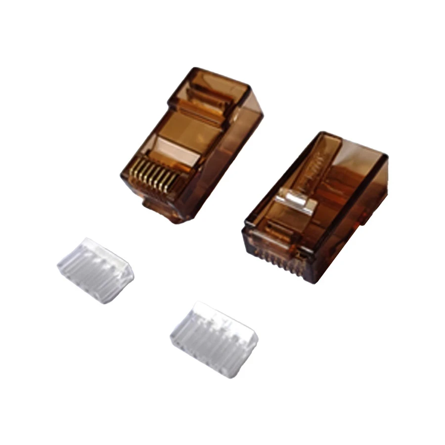 D-Link Cat-6 BrownCoffee 2 Part RJ45 Connector (100 units) #NPG-C61BRO502-100