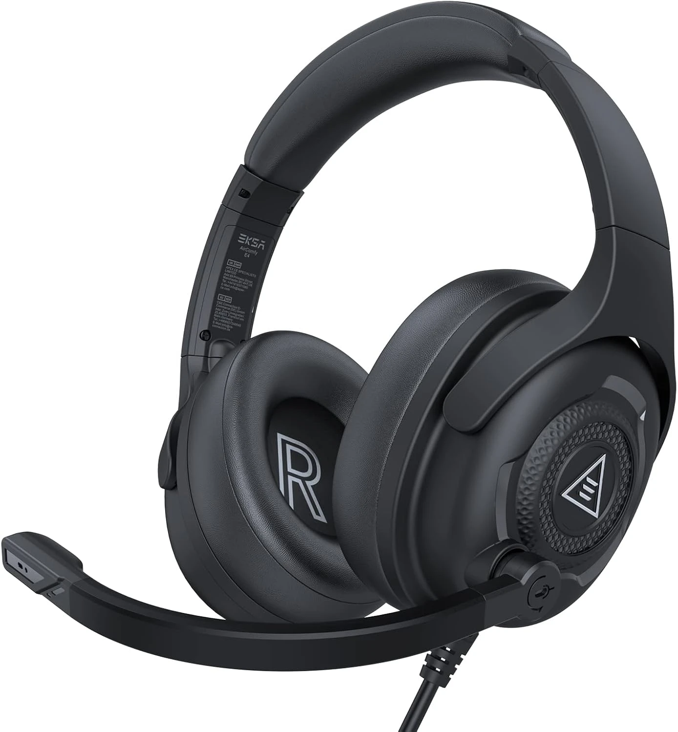 EKSA Air Comfy E4 Black Wired Over-Ear Gaming Headphone