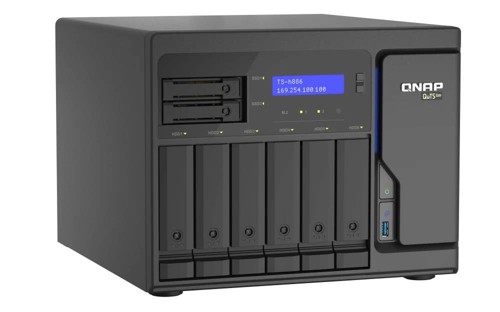 QNAP TS-h886-D1602-8G 8GB RAM Network Storage (3 Year Warranty)